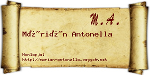 Márián Antonella névjegykártya